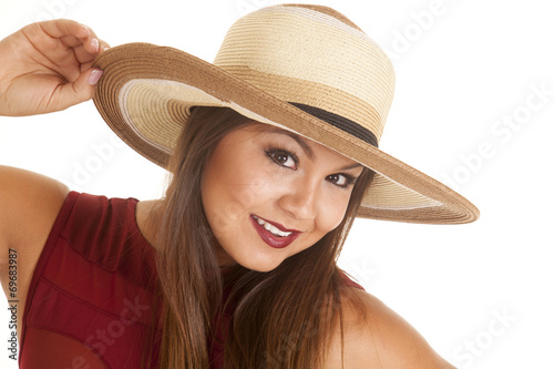 close up brown hat