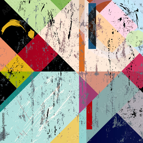 abstract colorful composition, grungy style vector