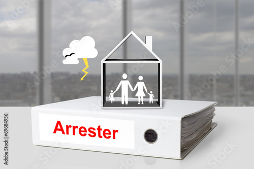 office binder lightening arrester house family photo