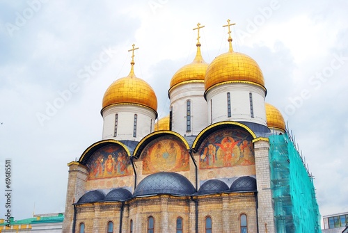 Dormition church. Moscow Kremlin. UNESCO World Heritage Site.