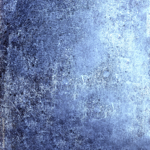 Abstract bright blue  background  with scratches. Vintage grunge