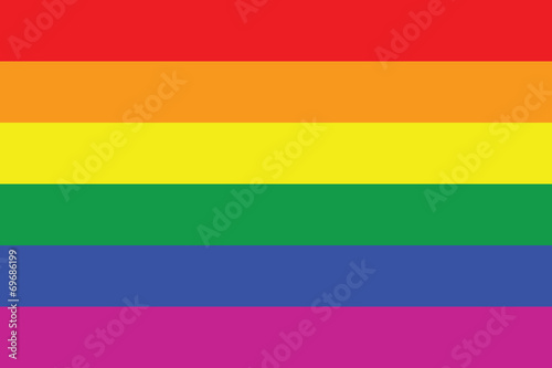 Illustration of Gay flag or LGBT flag sign isolated. Gay culture