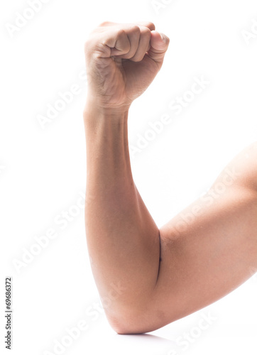 strong arm isolated on white