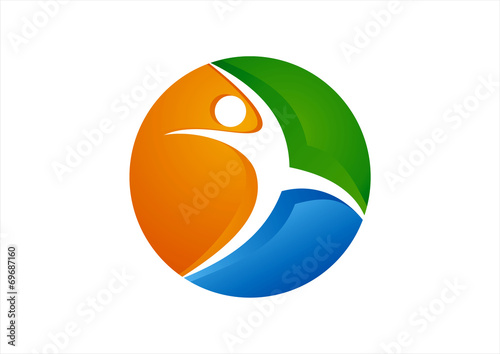 Circle Sport Fitness Business Corporate vector logo design