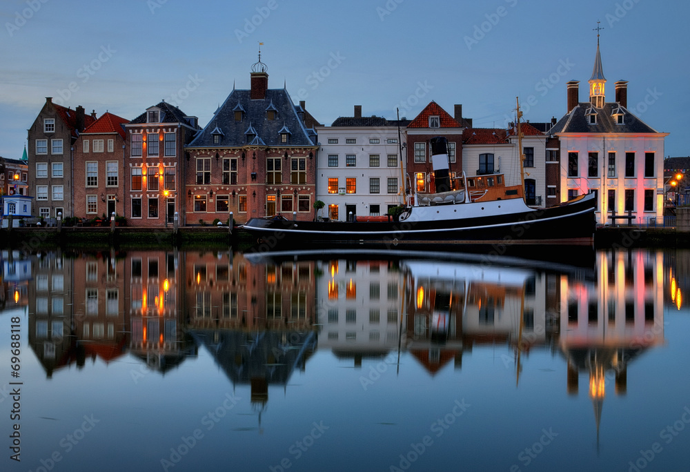 Naklejka premium Historical townscape Maassluis