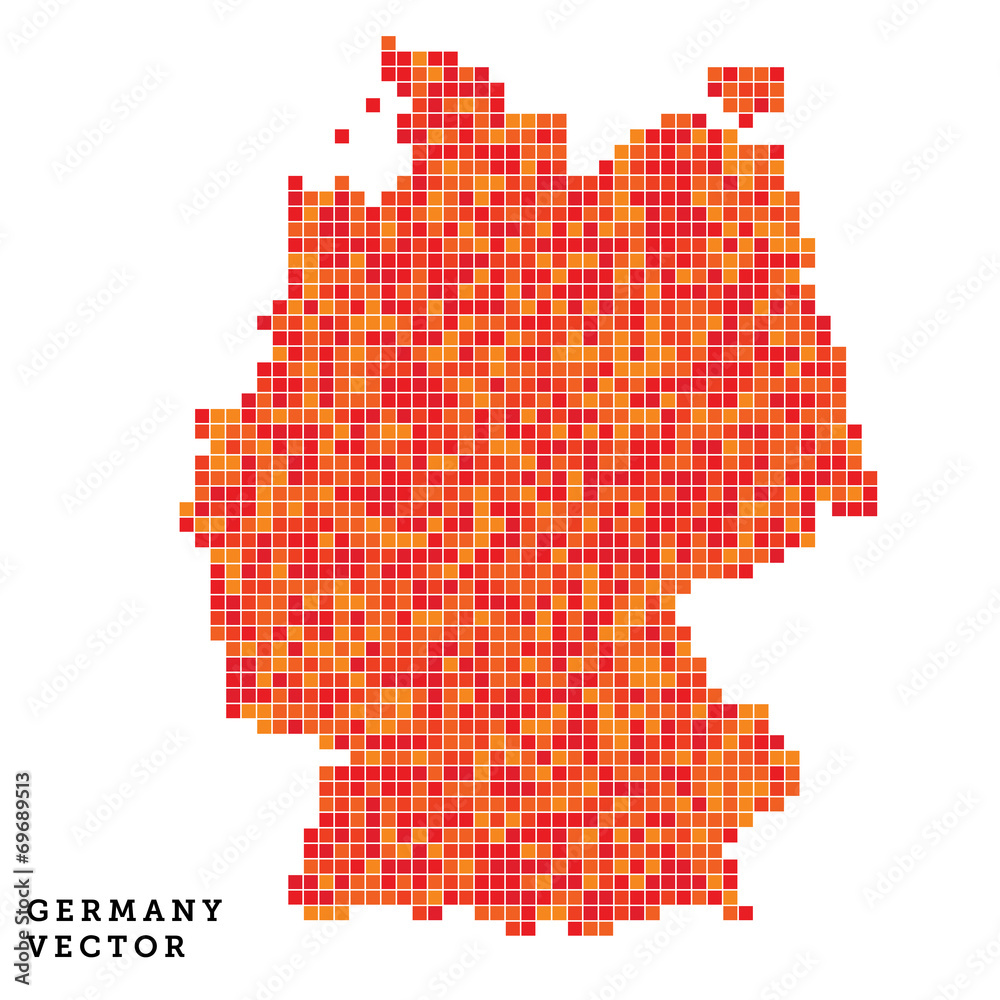 Pixel art outline of Germany