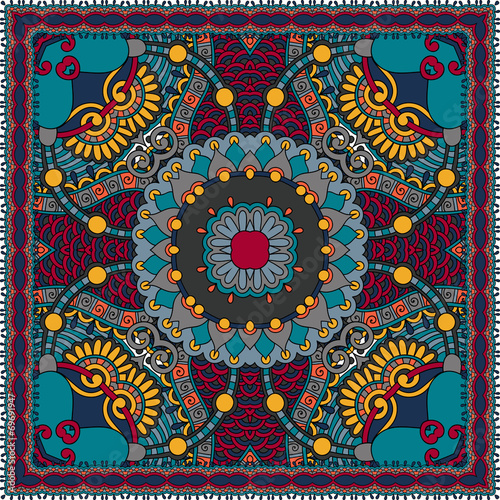 Traditional ornamental floral paisley bandanna
