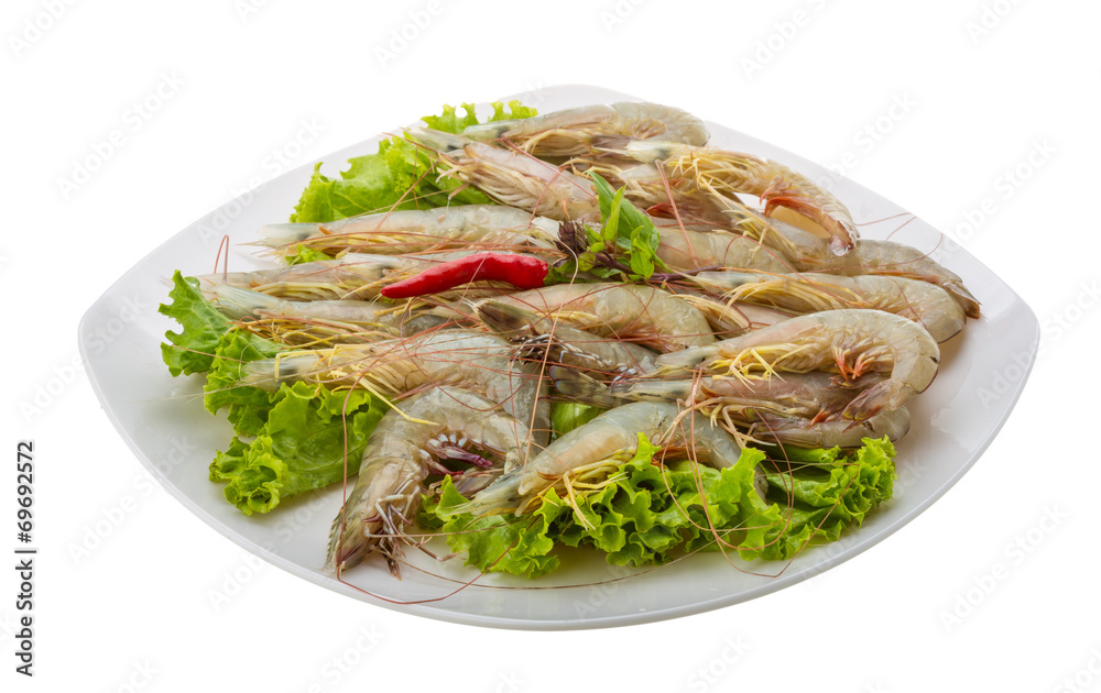 Raw tiger shrimps Raw tiger shrimps