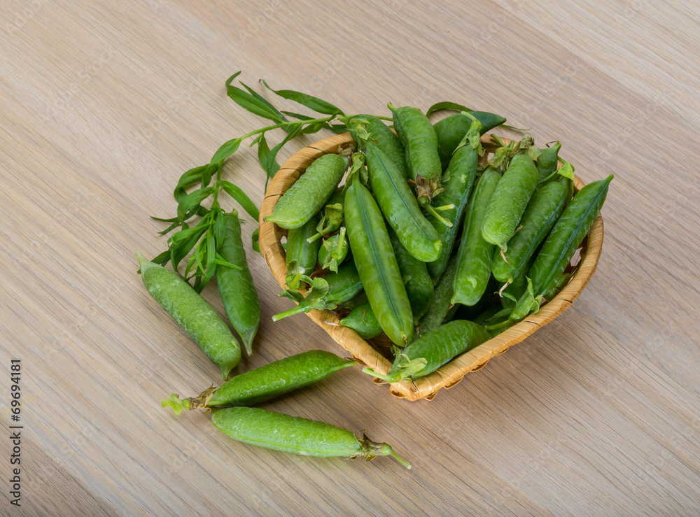 Green fresh peas