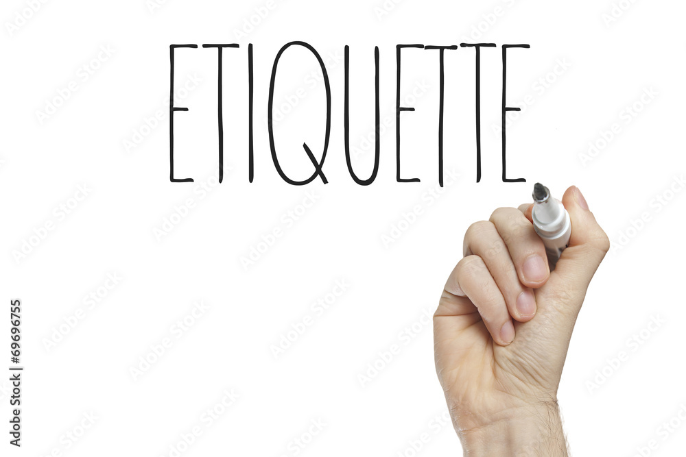 Φωτογραφία Hand writing etiquette