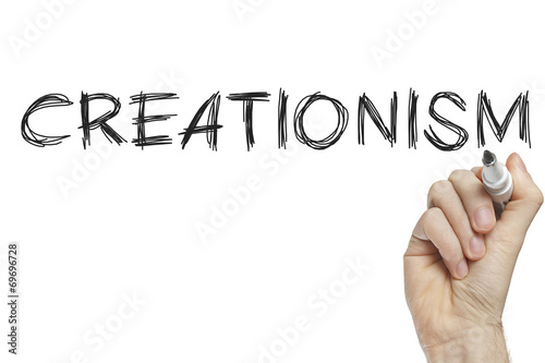 Принти на полотні Hand writing creationism