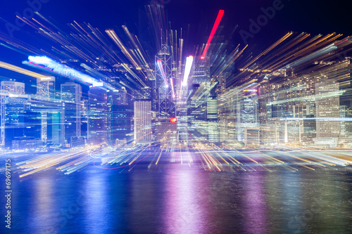 Hong Kong skyline at night