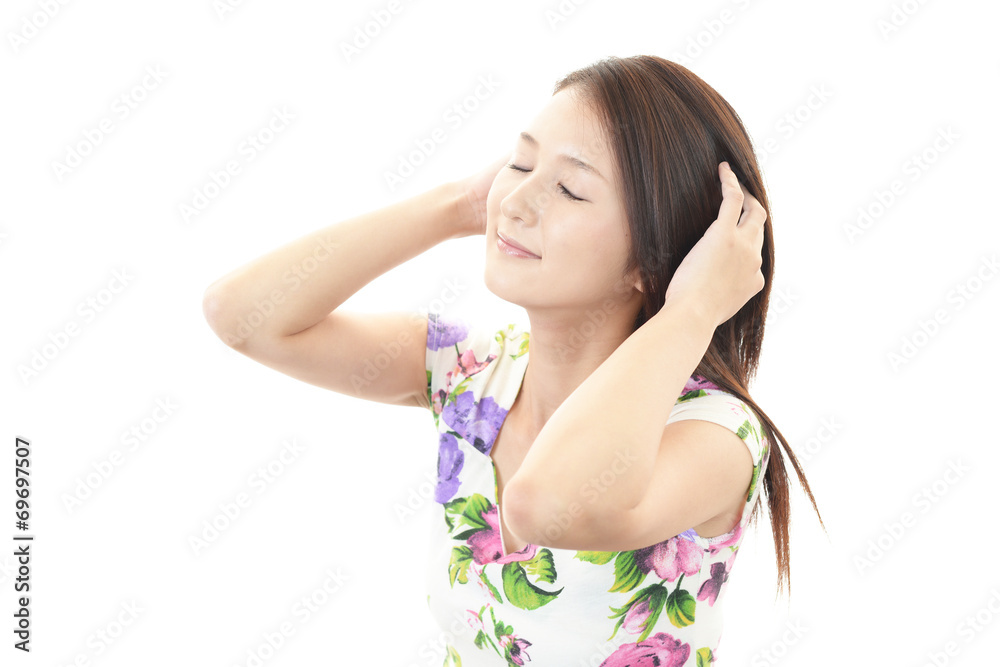 笑顔の女性 笑顔の女性