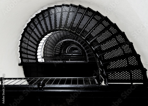 Spiral Staircase Inside Lighthouse photo