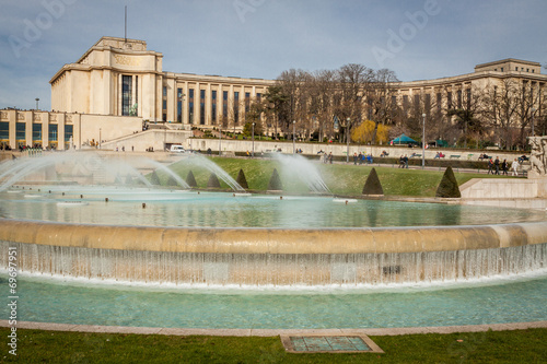 Architecture and Fountain in Paris france