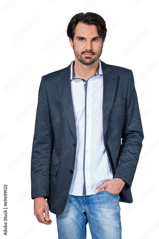 Serious thoughtful young man Serious thoughtful young man
