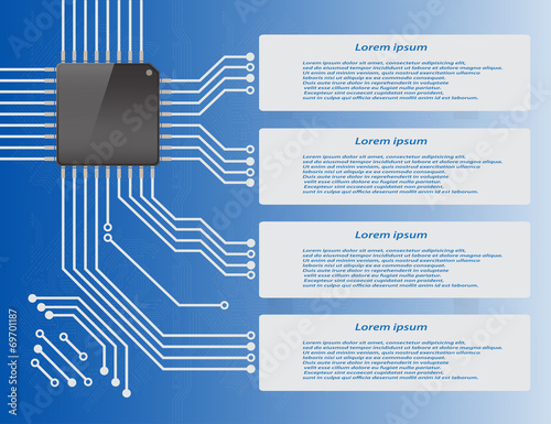 Electronics circuit board Infographics