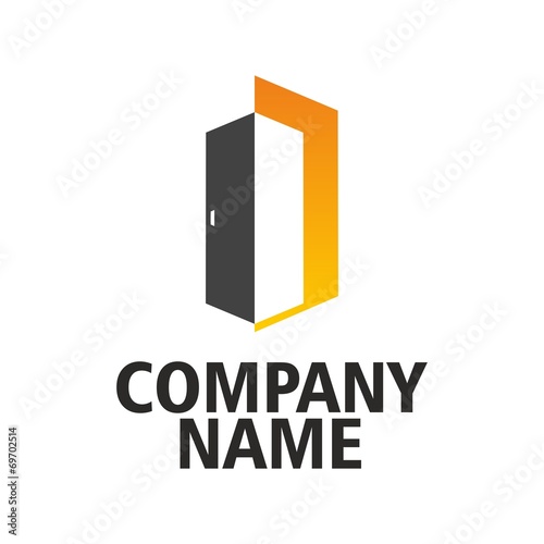 Yellow logo door company
