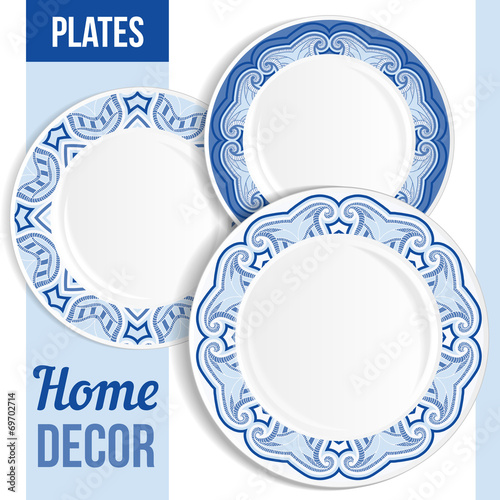 Set of decorative plates.