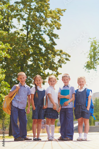 Happy schoolchildren