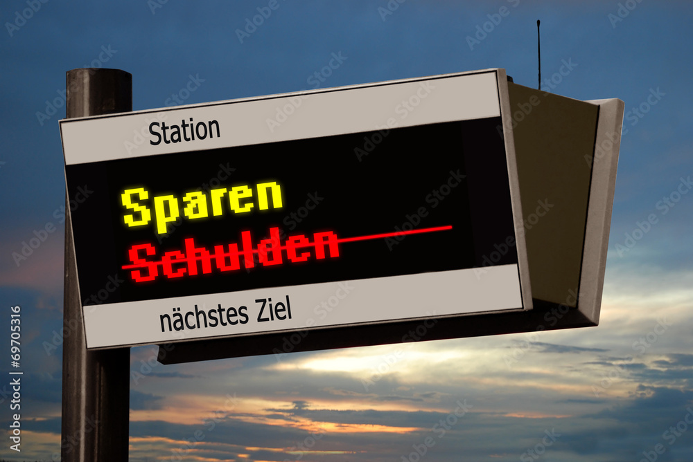 Anzeigetafel 4b - Sparen