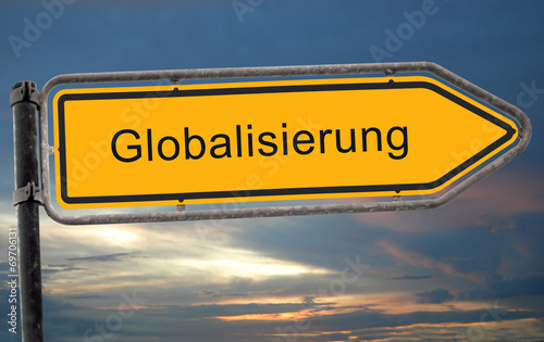 Strassenschild 19 - Globalisierung