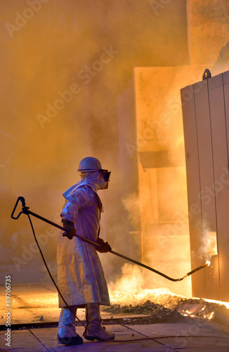 Foto A steel worker