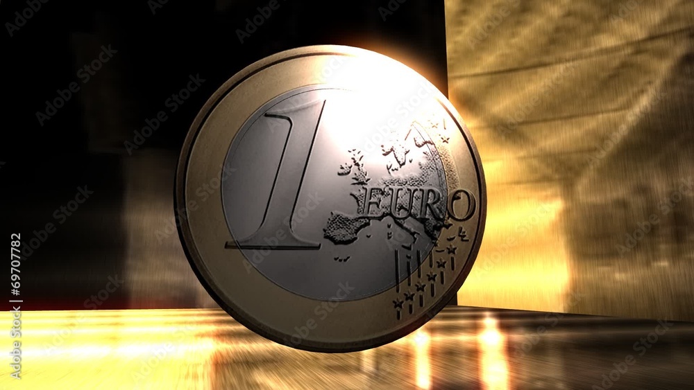 Digital Animation of a Euro Coin