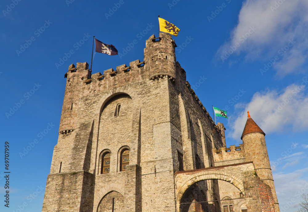 Gravensteen castle (circa 1180). Ghent, Belgium