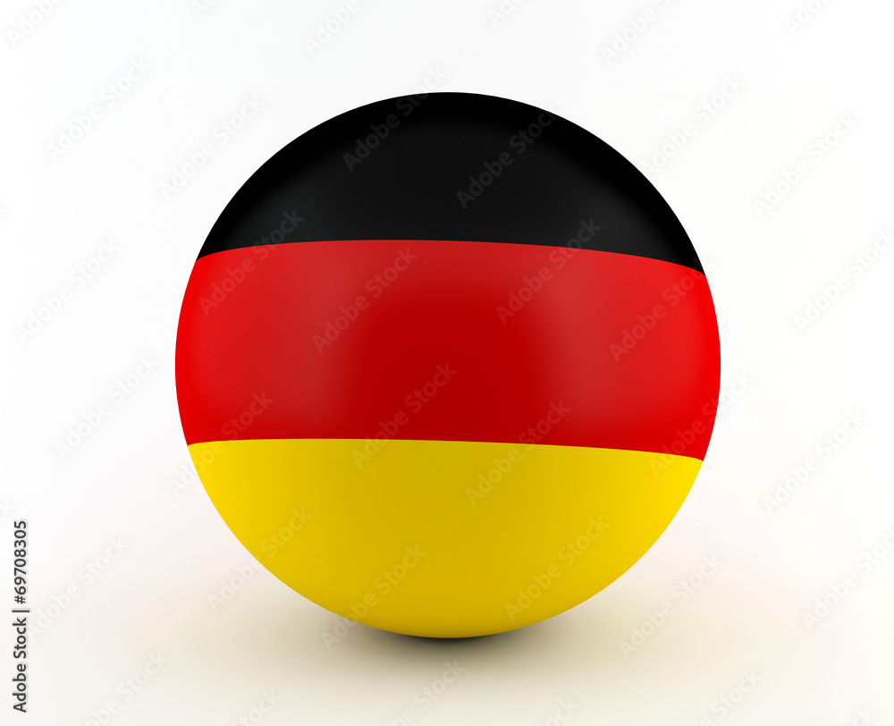 German flag on 3D sphere