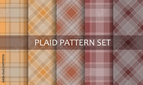 Plaid Patterns. Vector set.