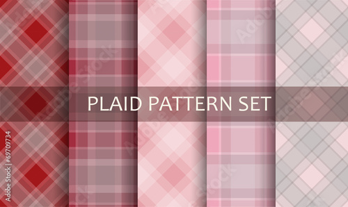 Plaid Patterns. Vector set.