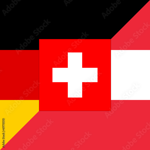 D-A-CH countries – German-Language-Flag