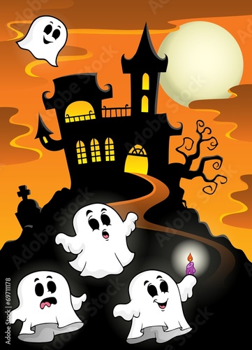Haunted mansion with ghosts 2