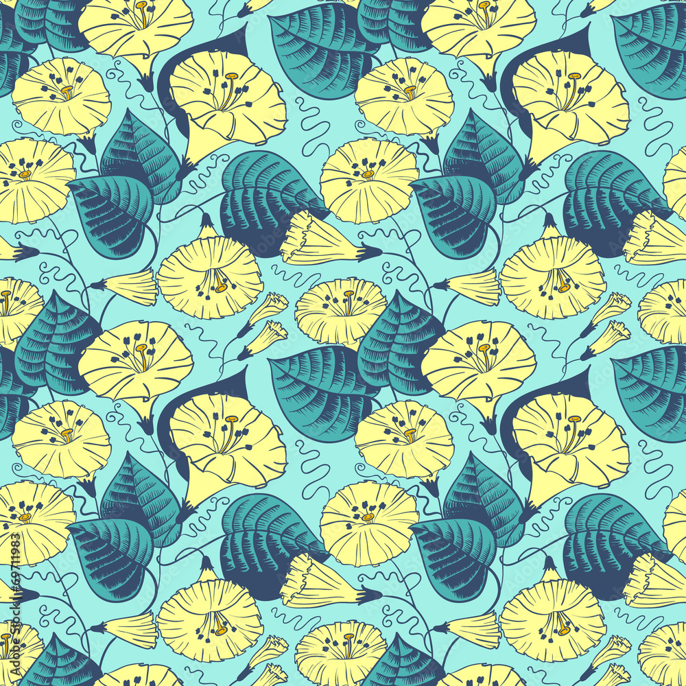 Fototapeta Floral seamless