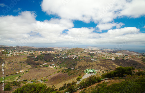 Aerial view from Pico de Bandama, Gran Canaria