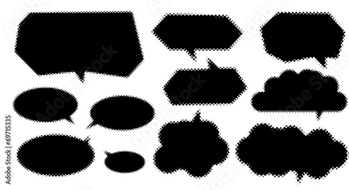 吹き出し　dot縁