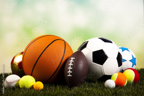Sports Equipment and grass