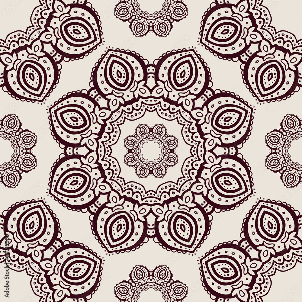 Lace. Hand drawn seamless pattern.