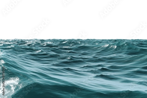Fototapeta Digitally generated Rough blue ocean