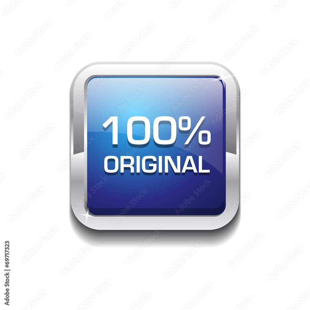 100 Percent Original Glossy Shiny Rounded Corner Vector Button 100 Percent Original Glossy Shiny Rounded Corner Vector Button