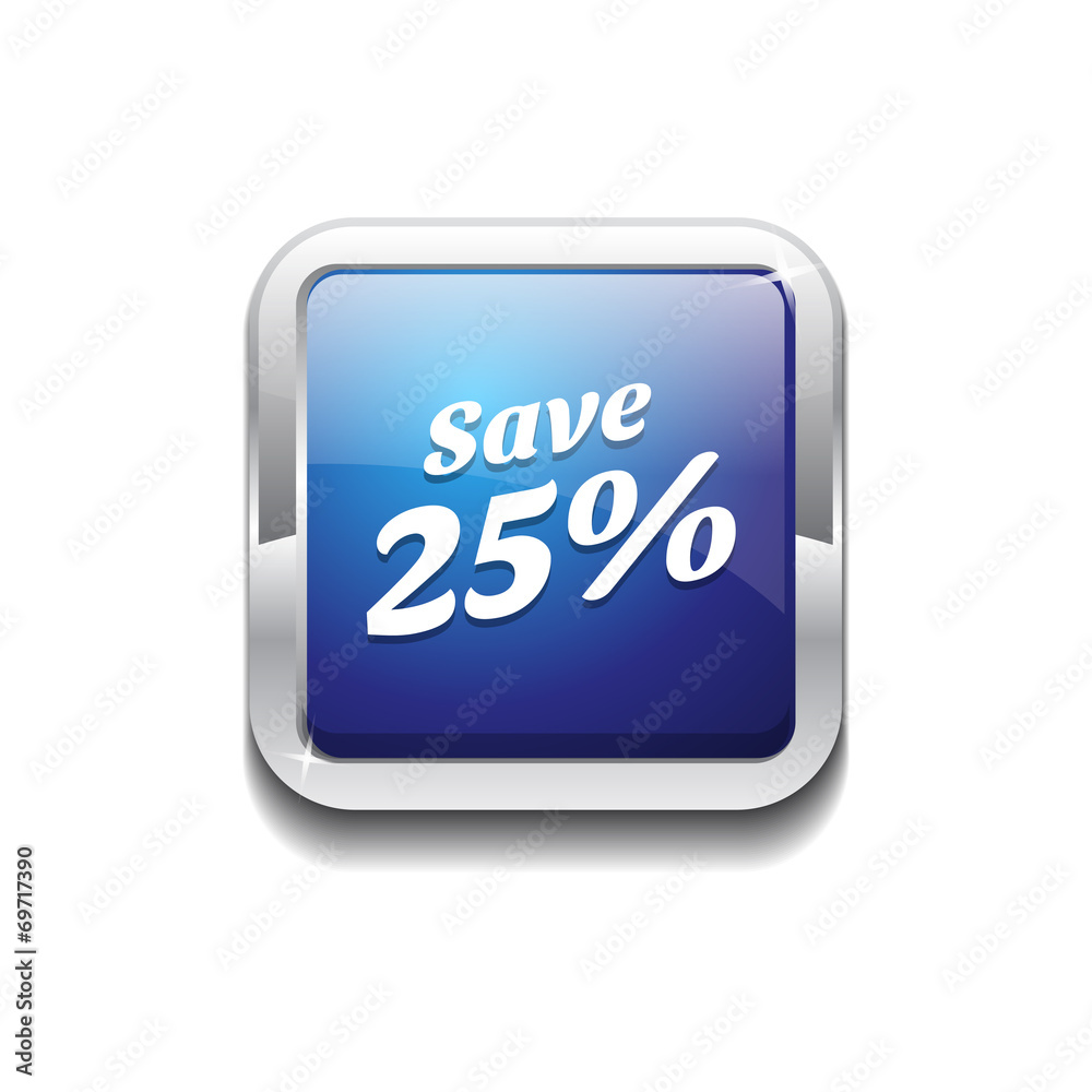save 25 Percent Glossy Shiny Rounded Corner Vector Button save 25 Percent Glossy Shiny Rounded Corner Vector Button