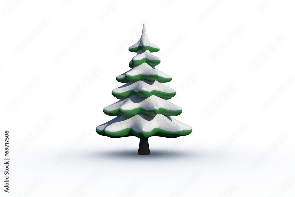 Digitally generated snowy Fir tree Digitally generated snowy Fir tree