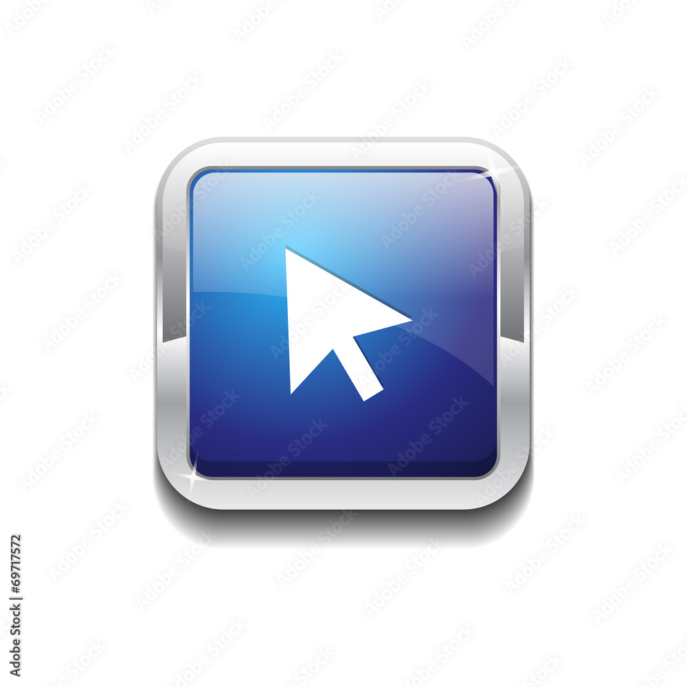 Click Rounded Corner Vector Blue Web Icon Button Click Rounded Corner Vector Blue Web Icon Button