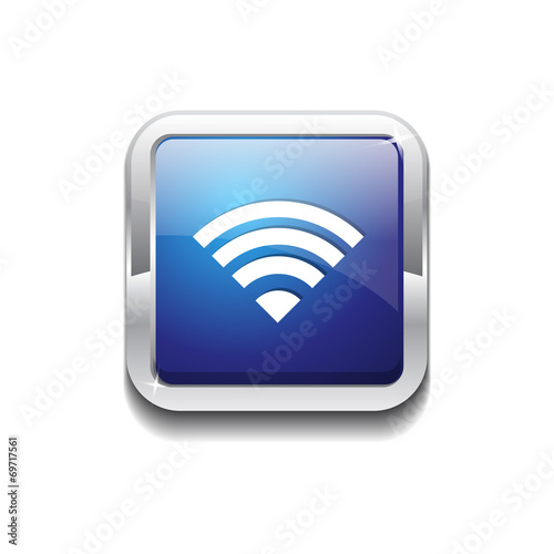 WIFI Rounded Corner Vector Blue Web Icon Button