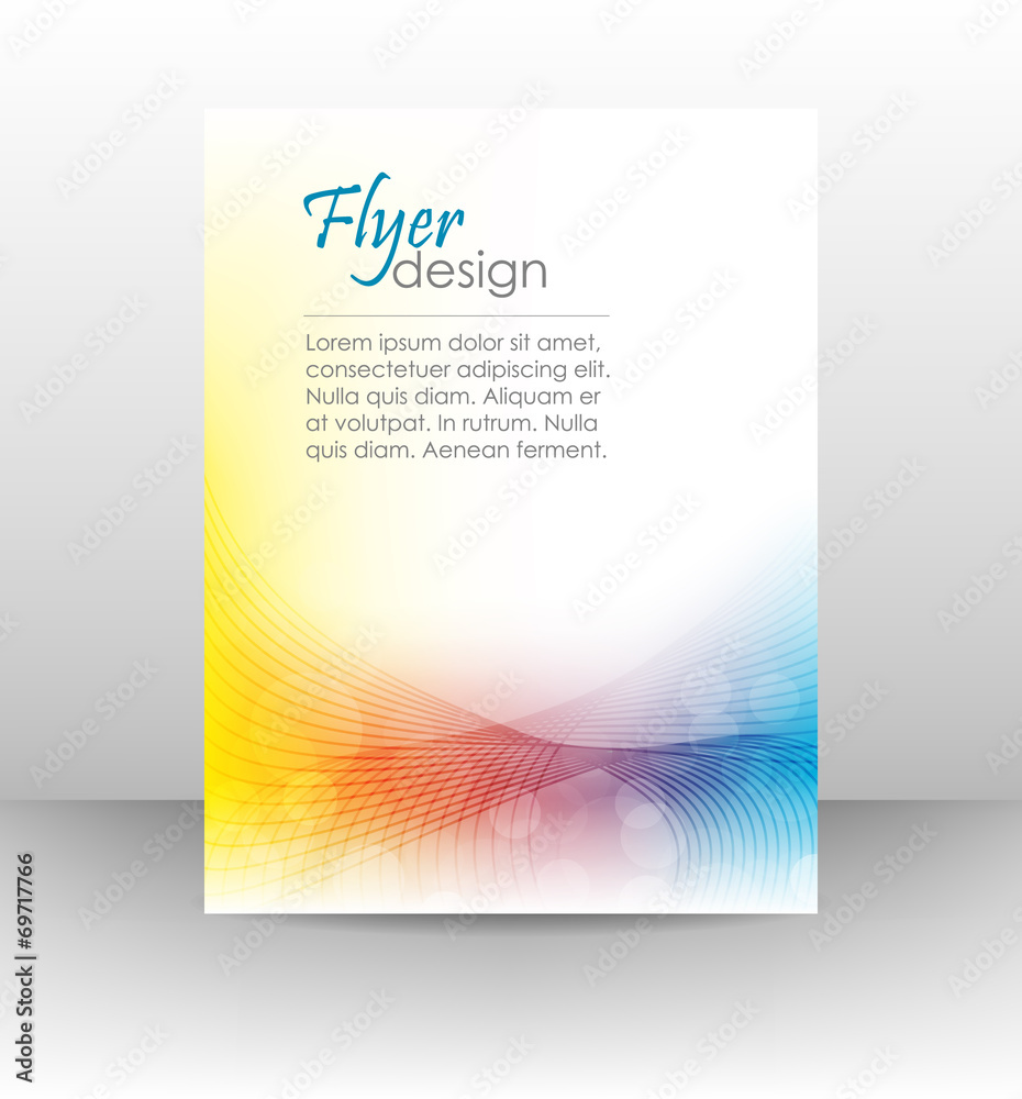 Fototapeta premium Business flyer template, corporate banner with shiny effect
