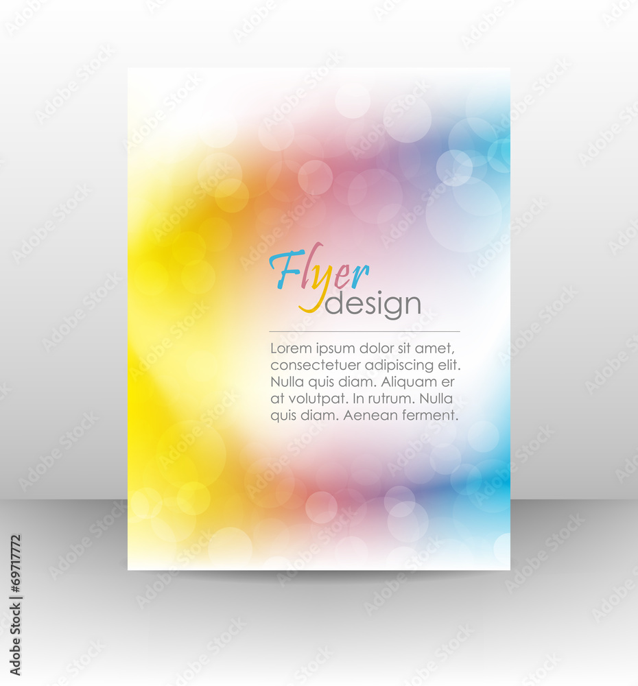 Business flyer template, corporate banner with shiny effect