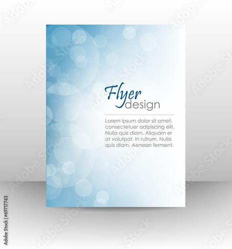 Business flyer template, corporate banner with shiny effect