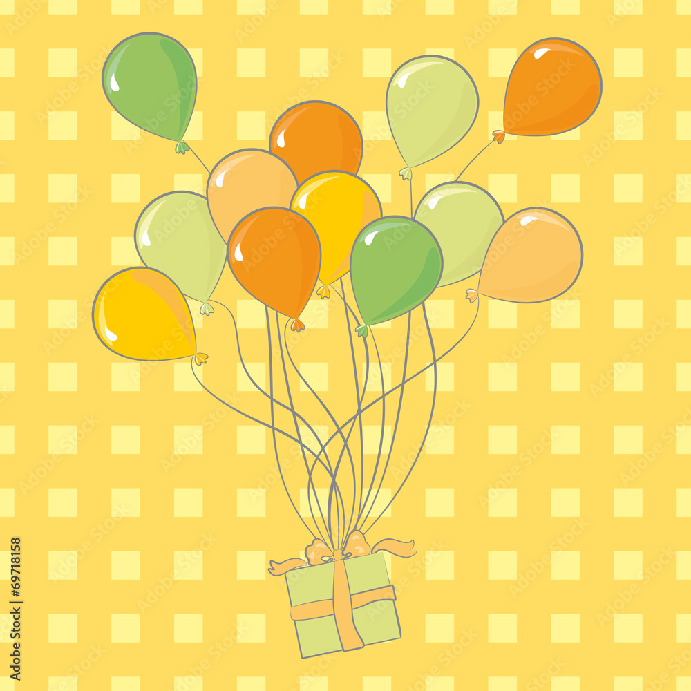 Party Balloons Birthday Decoration Of Different Colors Stock Vector