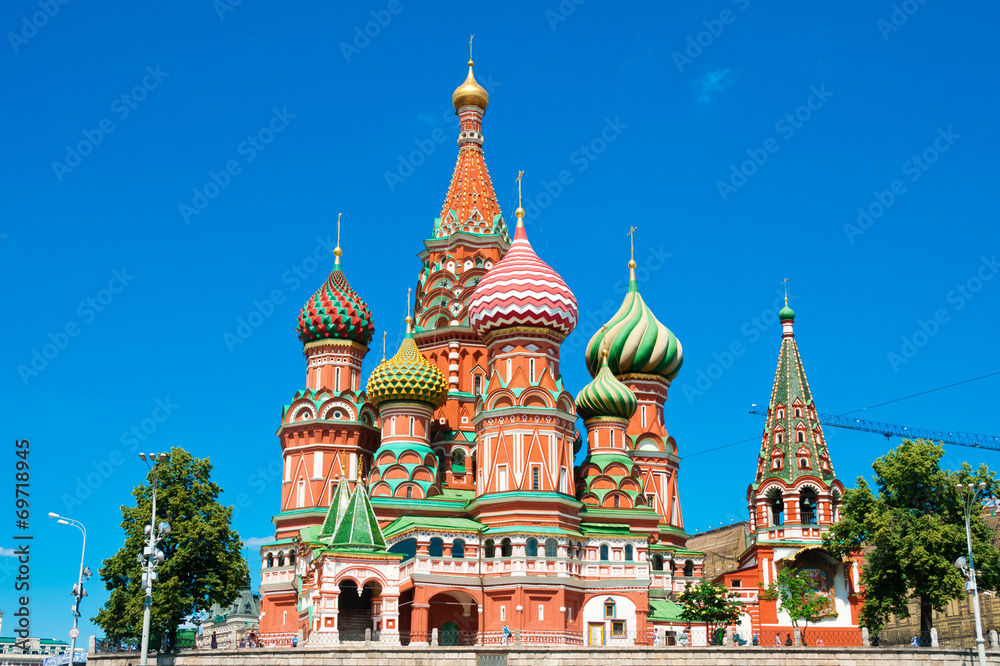 St. Basil's Cathedral on Red square, Moscow, Russia